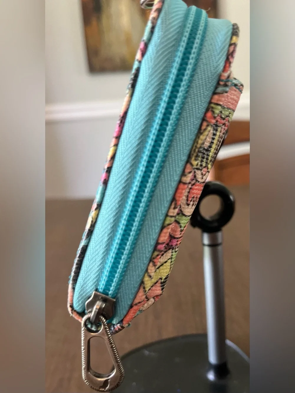 Sakroots Colorful Boho Patterned Clutch with Leather Tab
